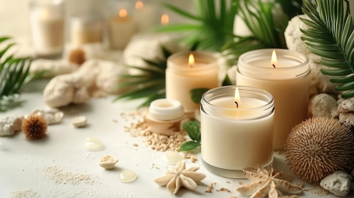 homemade spa tropical candle relaxation