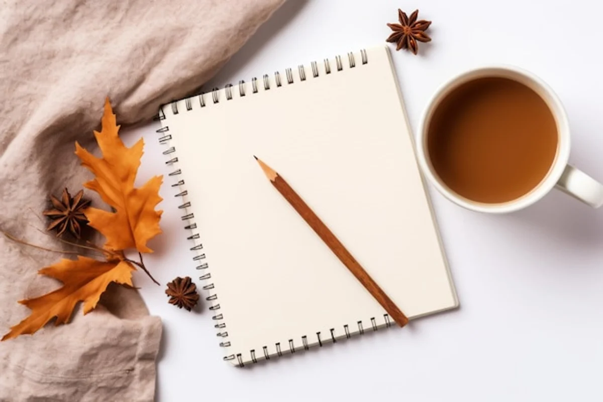 morning routine productivity autumn cozy workspace