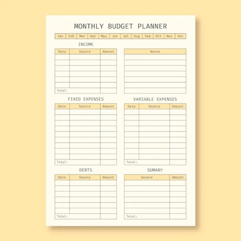 minimalist budget tracking home setup