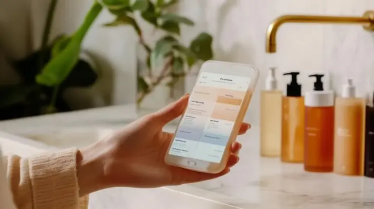 mobile phone skin health app modern technology closeup
