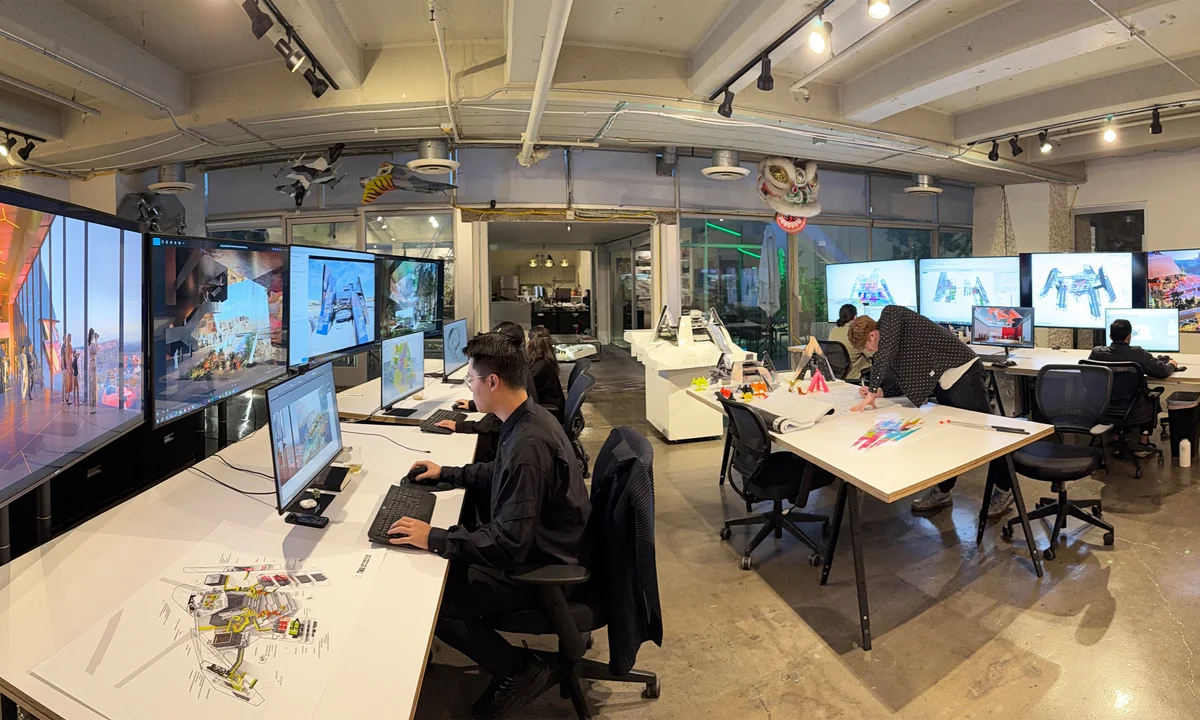 young adult productive workspace autumn Czech office