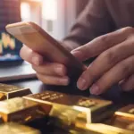 european people using expense tracking app phone
