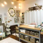 creative art supplies organization small apartment modern Czech