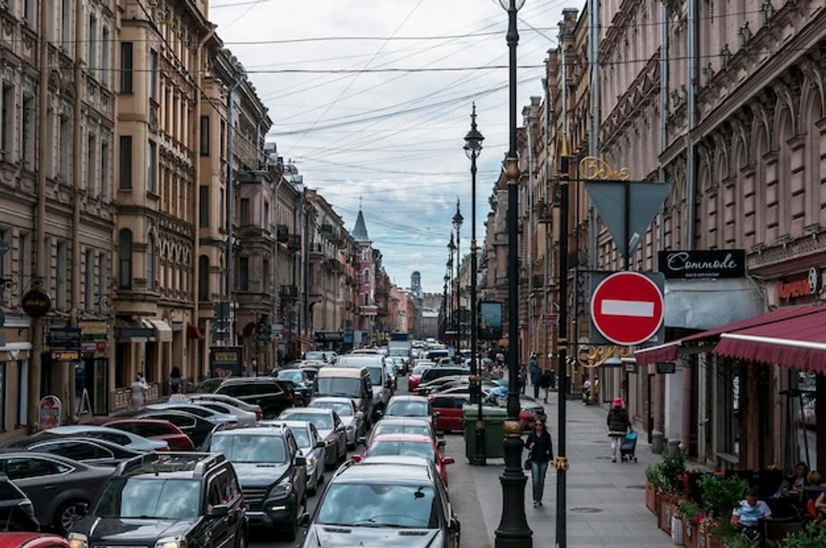 urban traffic congestion Czech city