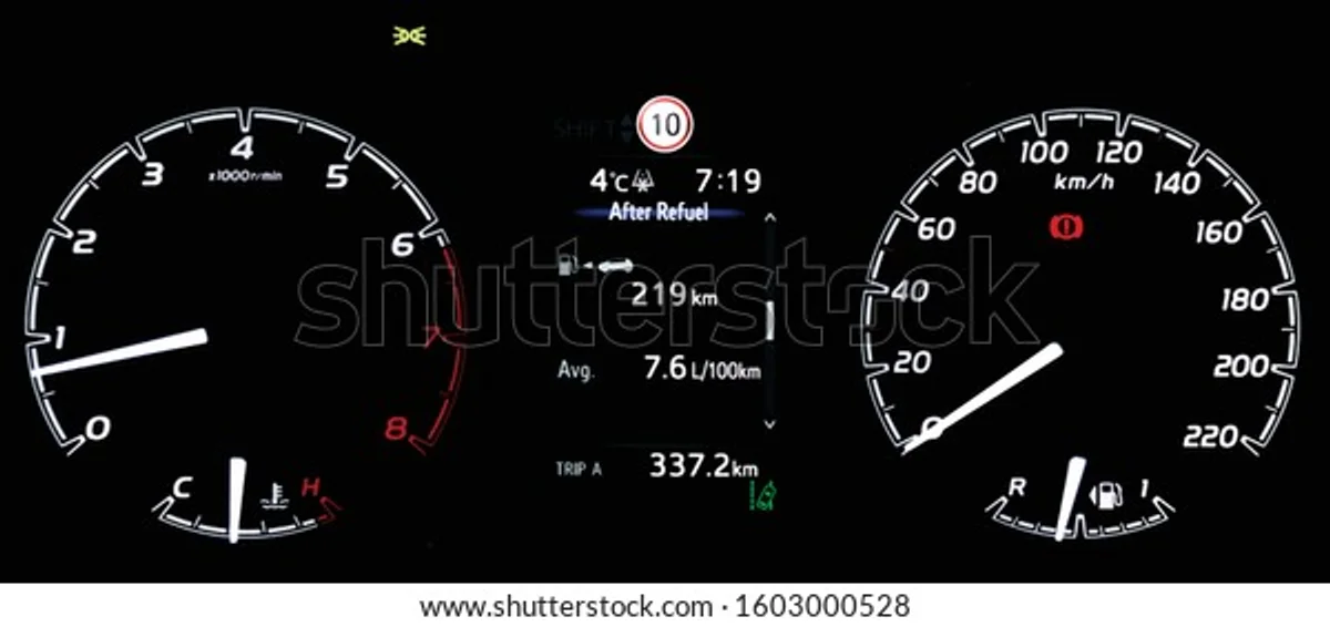 dashboard fuel efficiency city car Czech Republic