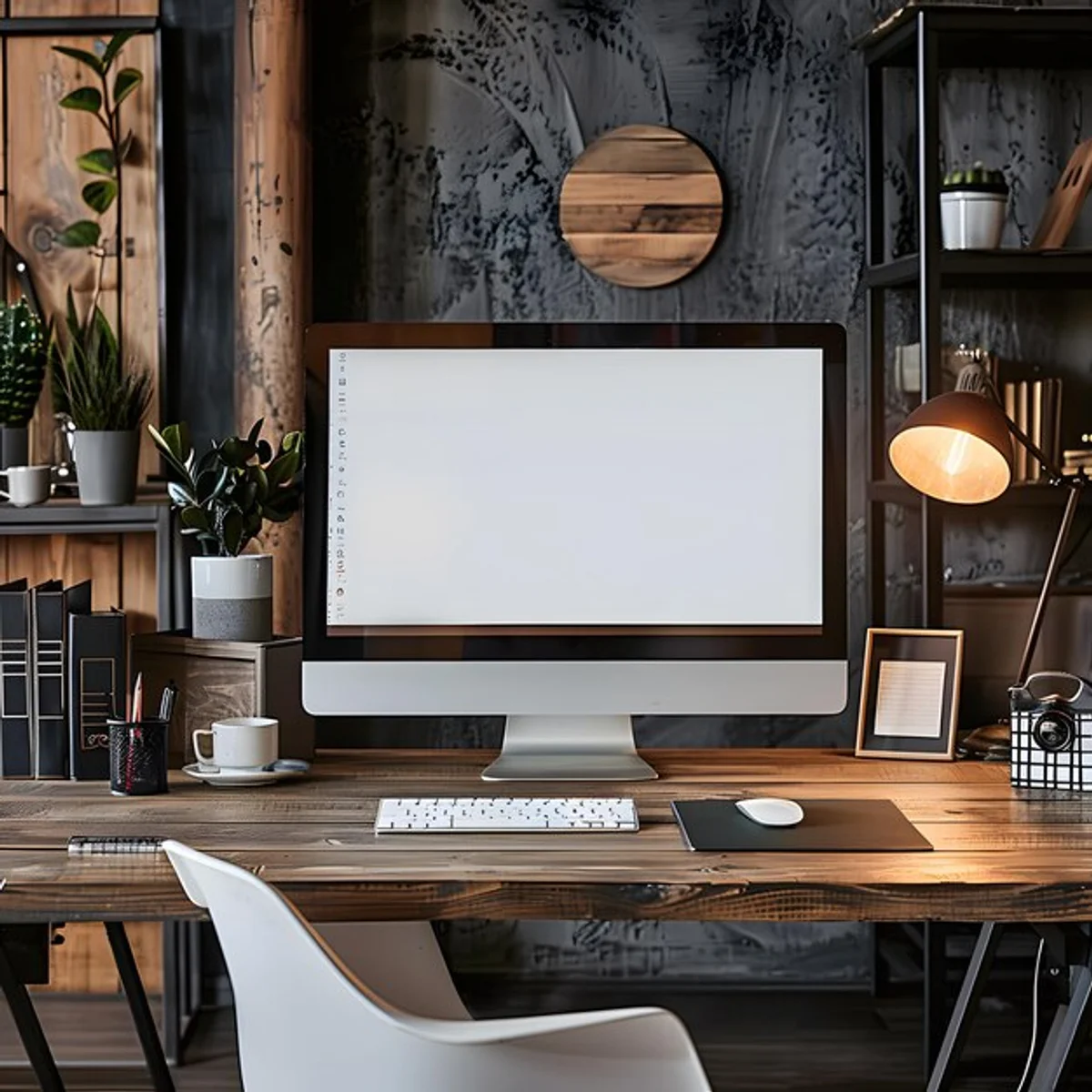 modern home office organization minimalistic workspace
