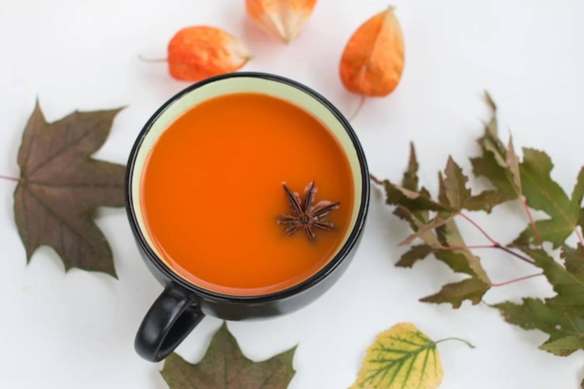 quick pumpkin soup preparation home kitchen autumn
