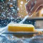 baking soda kitchen cleaning close up sparkling
