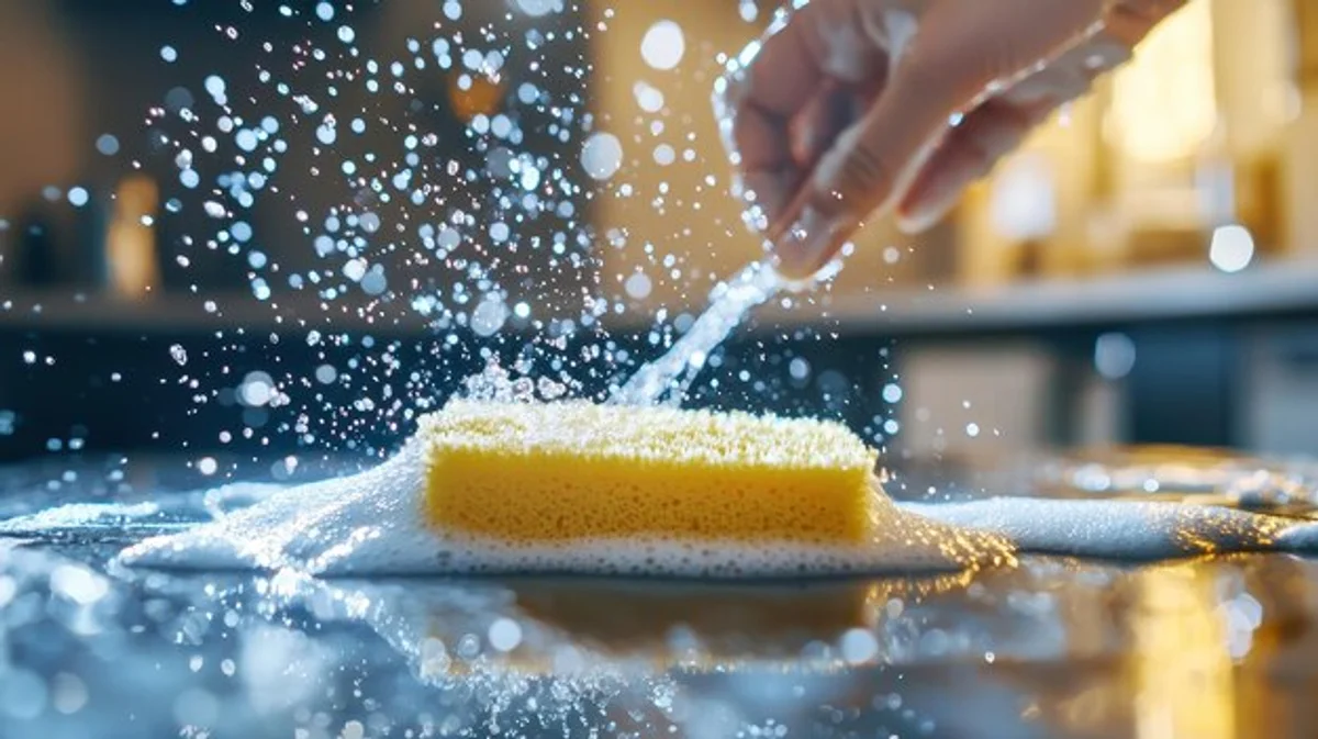 baking soda kitchen cleaning close up sparkling