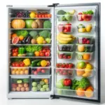 organized refrigerator interior healthy food transparent containers