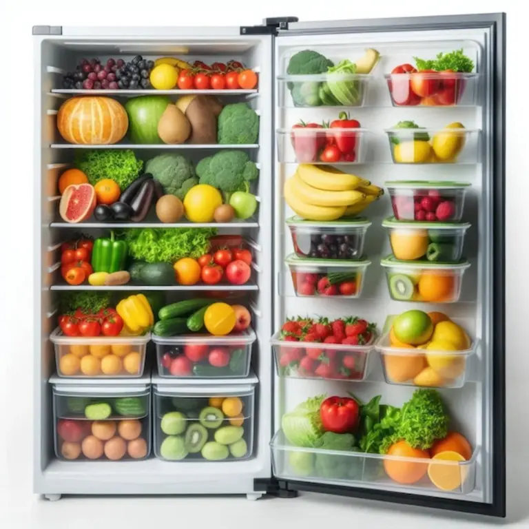 organized refrigerator interior healthy food transparent containers