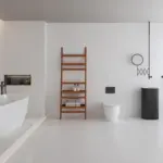 minimalist bathroom beauty organization