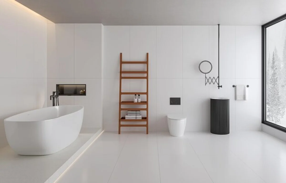 minimalist bathroom beauty organization