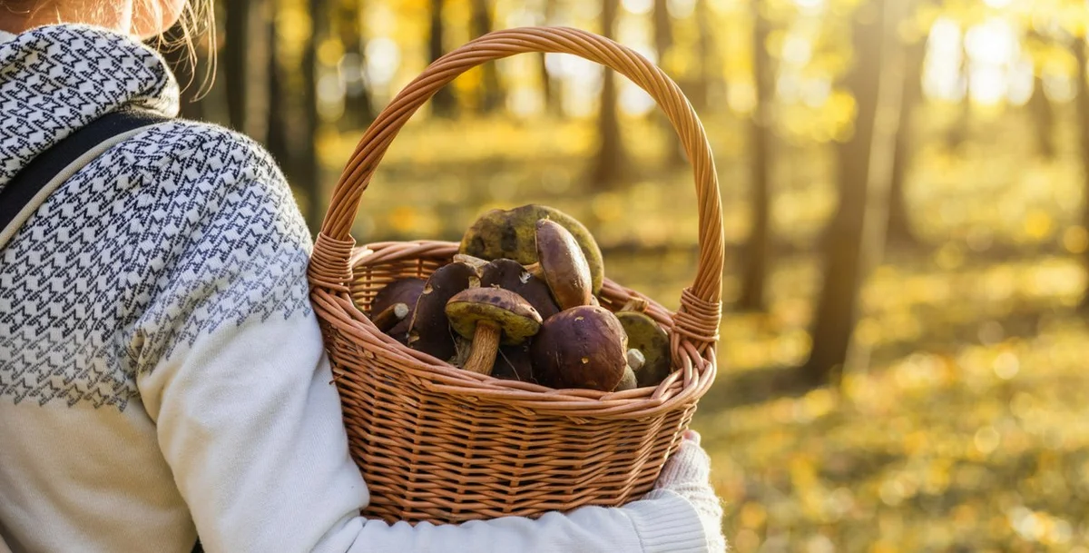 fresh mushrooms november forest health czech autumn