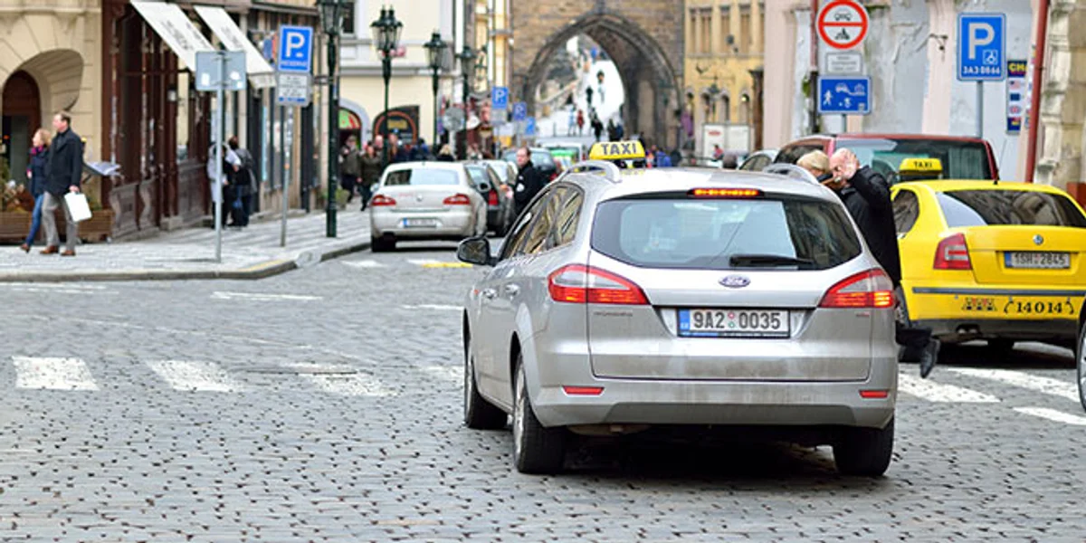frustrated driver traffic jam city Prague