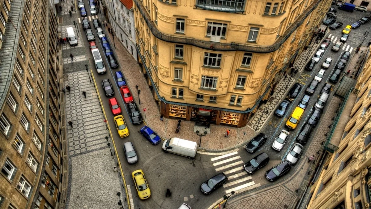 traffic jam Prague city drivers frustration