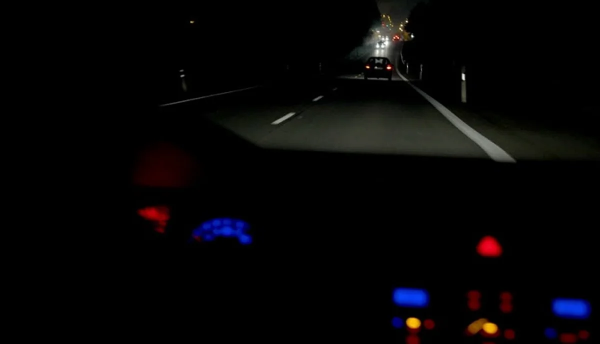 night car driving nervousness Czech road