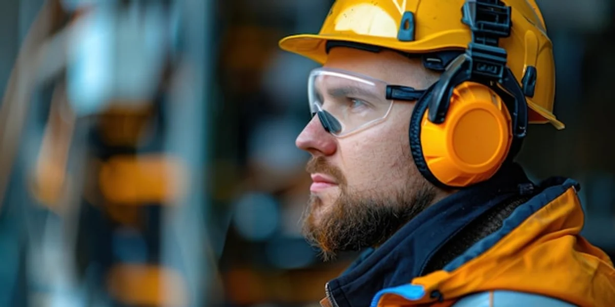 home workshop safety goggles headphones