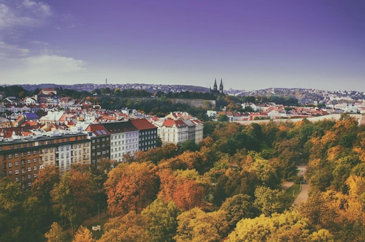 editing autumn photos on mobile phone Czech Republic