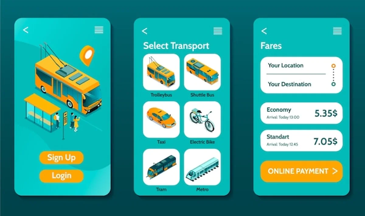 travel planning mobile app train bus
