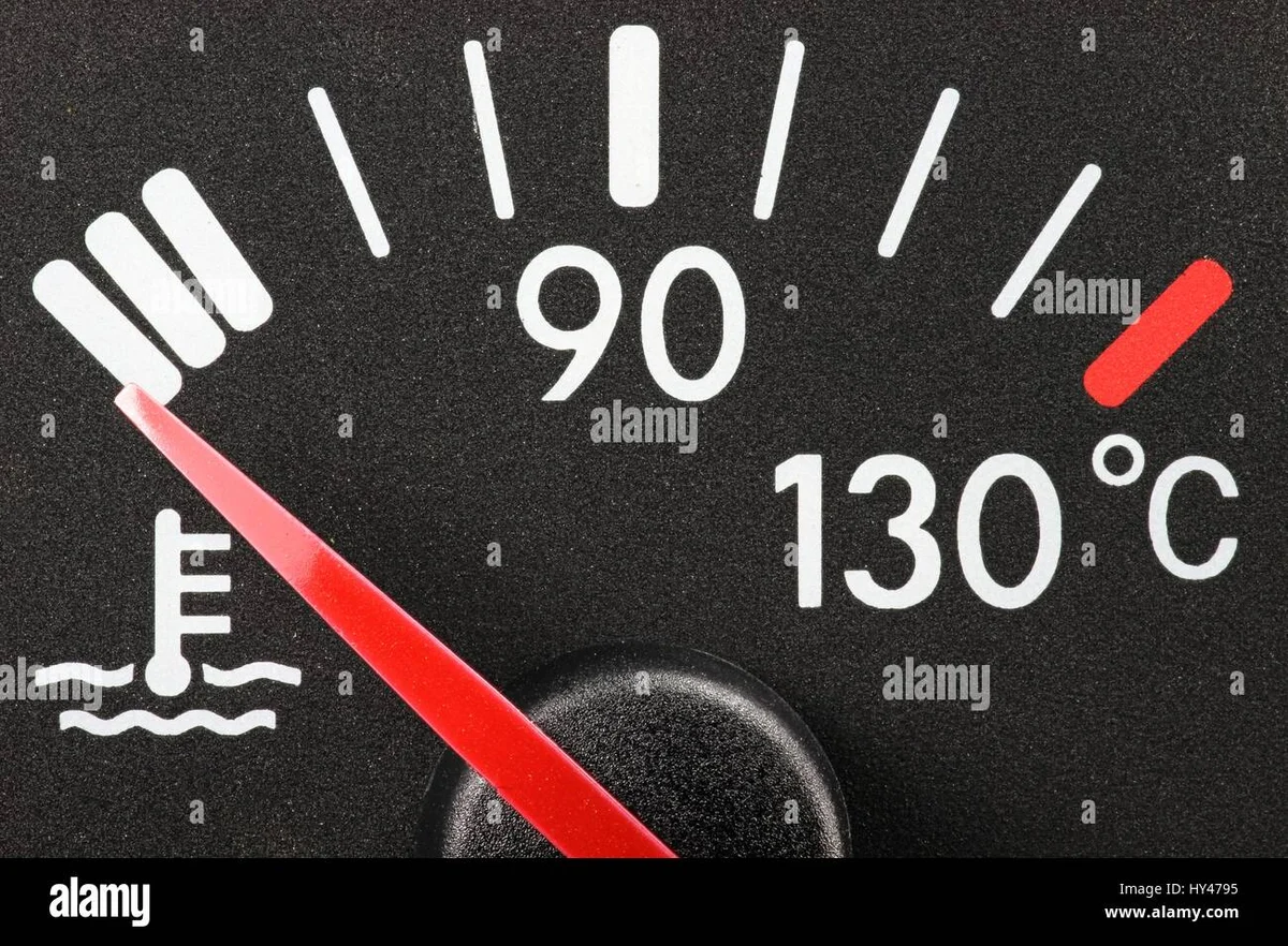 Car dashboard thermometer cold autumn Czech Republic
