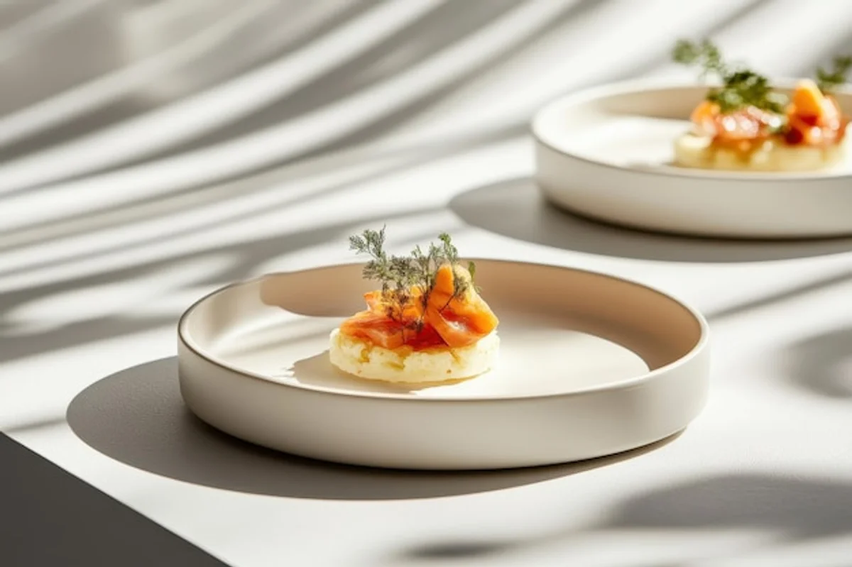 small portion gourmet meal minimalism