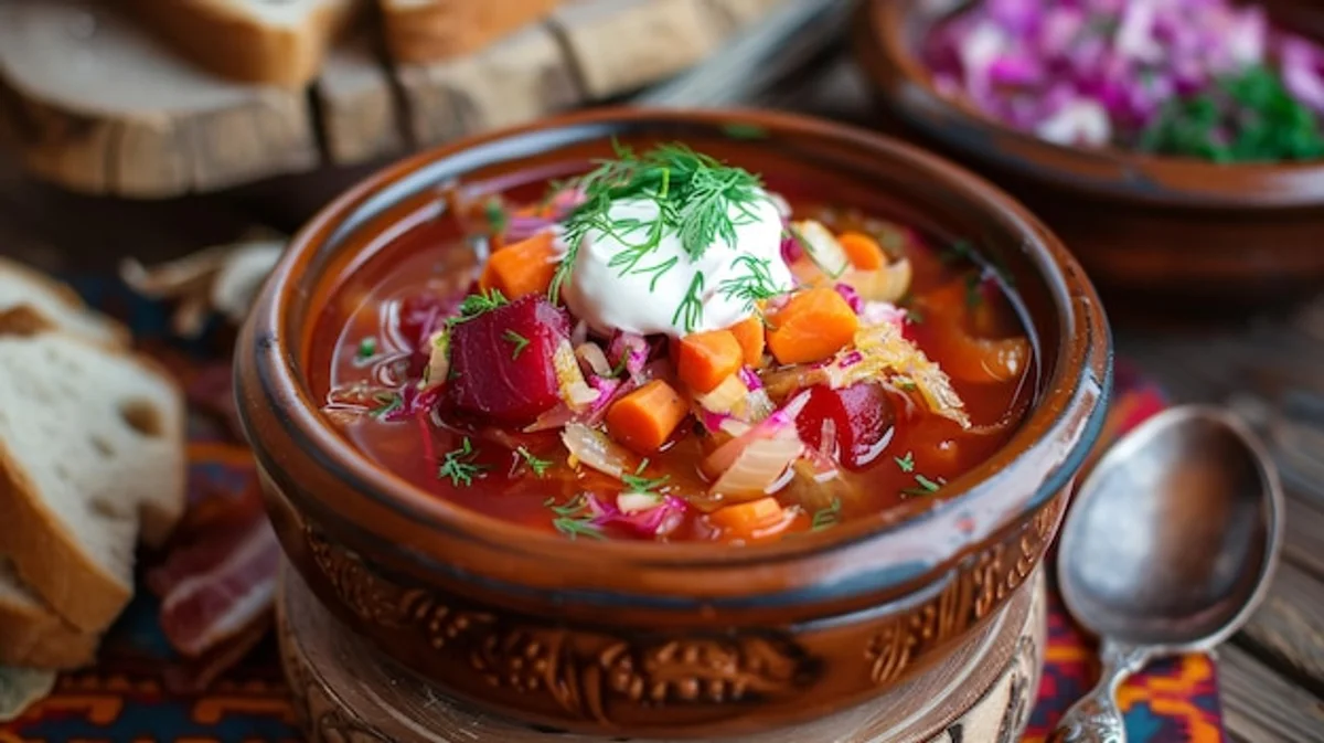 cozy autumn table with traditional czech food