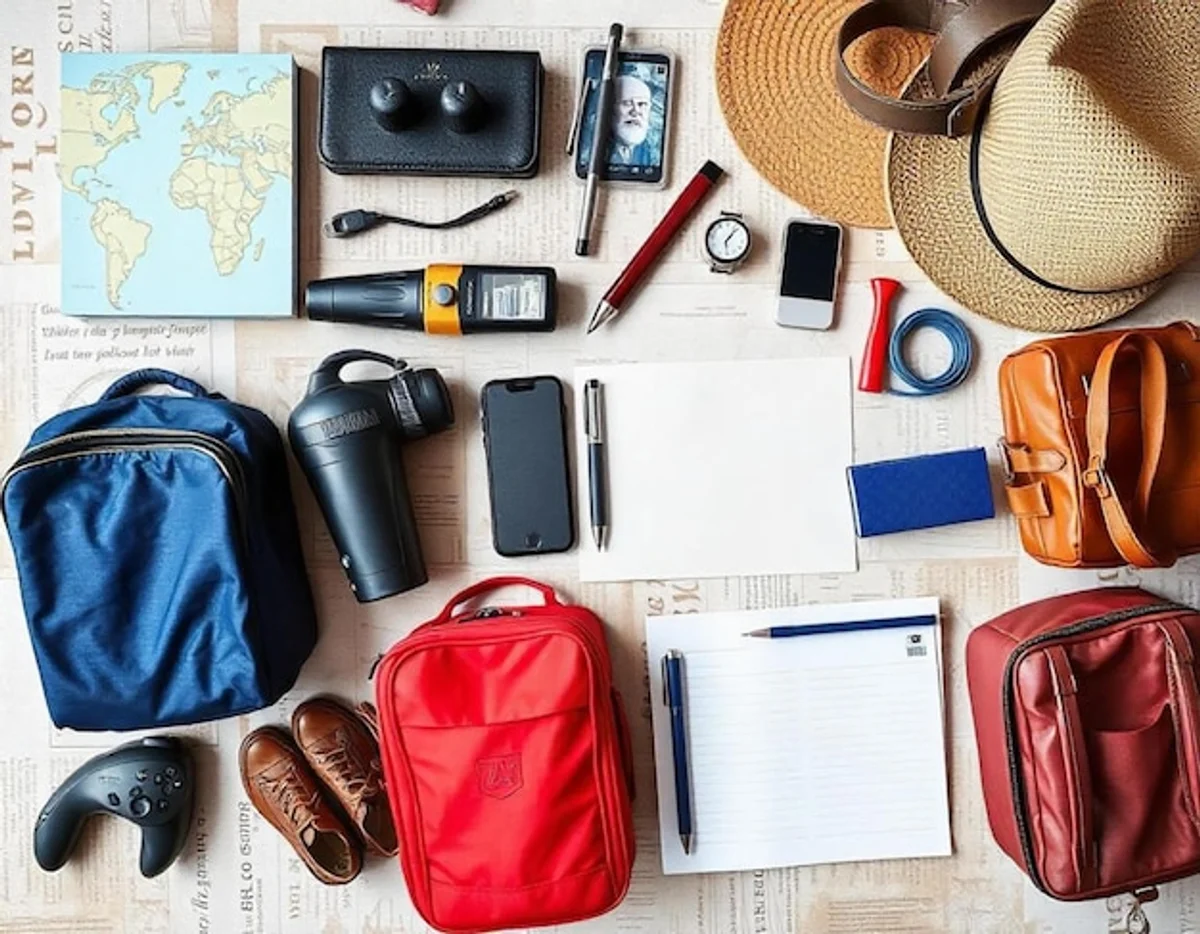 checked autumn travel backpack essentials