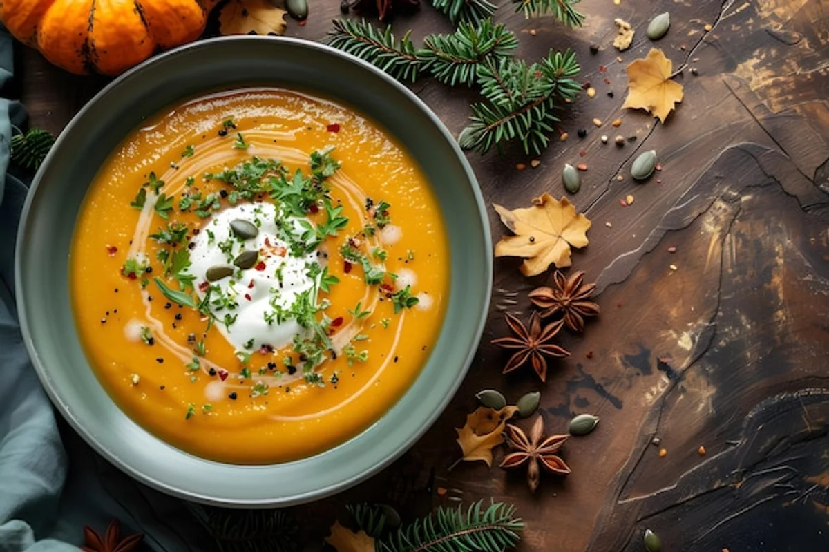 fast homemade pumpkin soup autumn cozy cooking