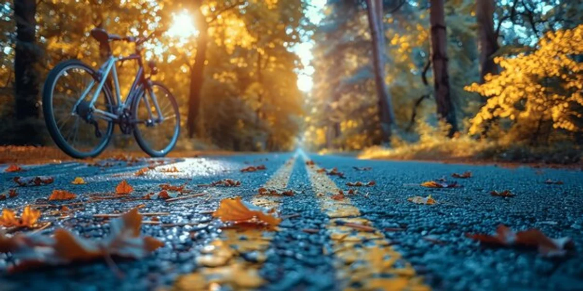 cycling autumn cold weather outfit Czech forest