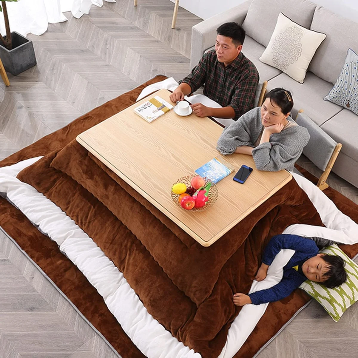 modern cozy Czech living room heating energy save