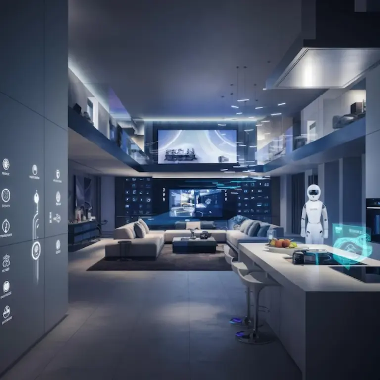 modern smart home security devices secure living room europe