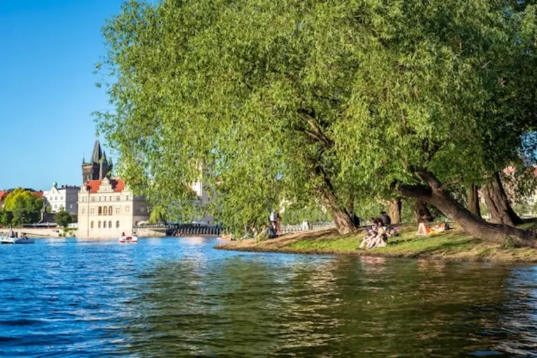 people enjoying short trip nature czech republic