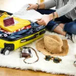 packing autumn suitcase cozy travel Czech Republic