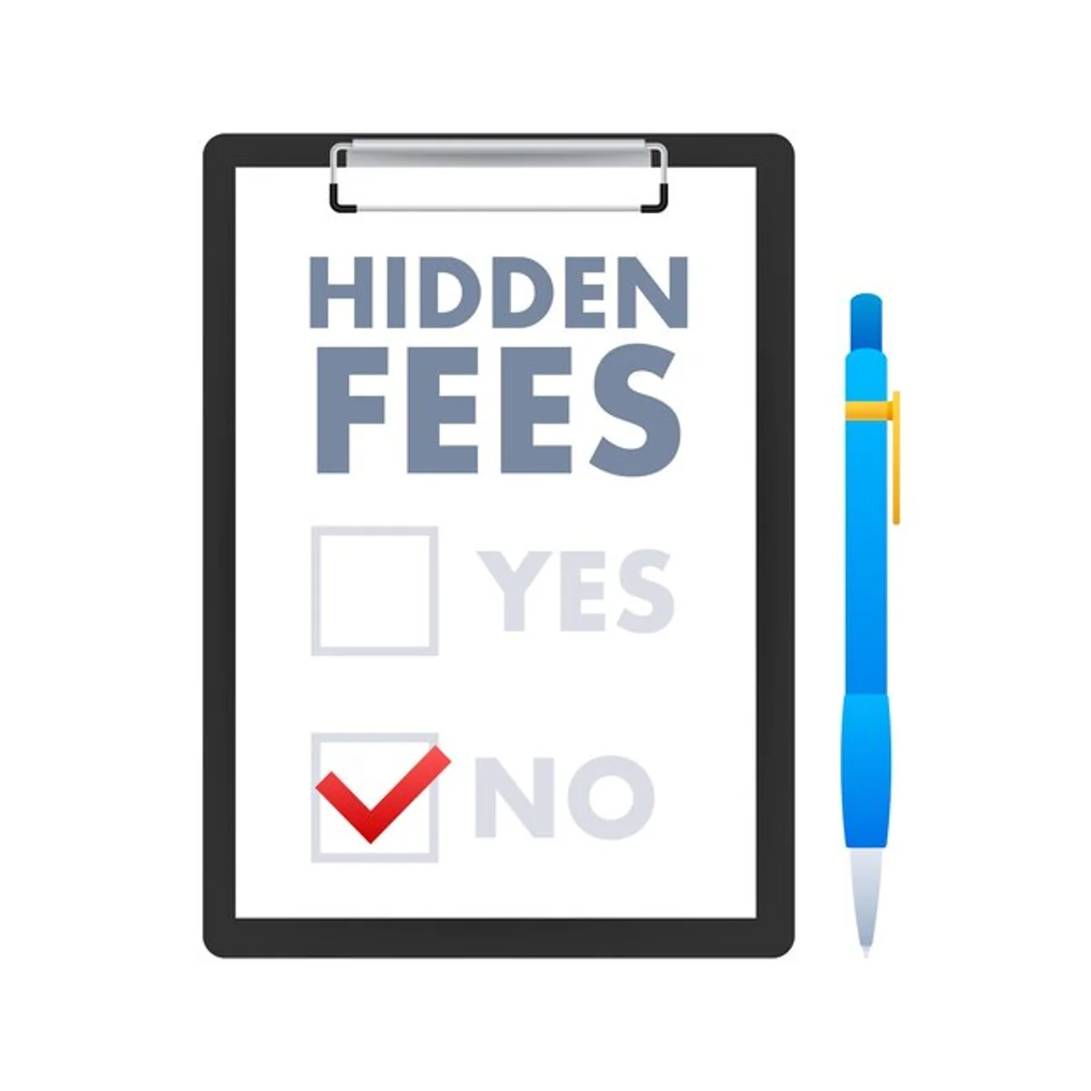 hidden fees finacial paperwork sketch