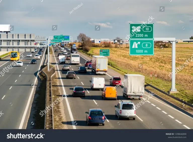 Czech traffic jam stress city road