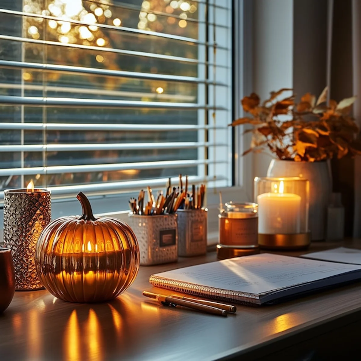 autumn office workspace planning