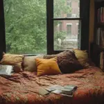 family cozy rainy autumn home