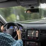Europe road trip gps navigation dashboard