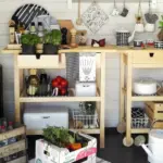 indoor winter herb garden kitchen Czech real home