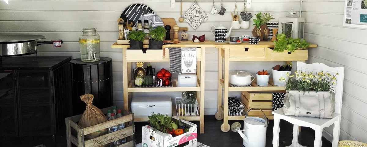 indoor winter herb garden kitchen Czech real home