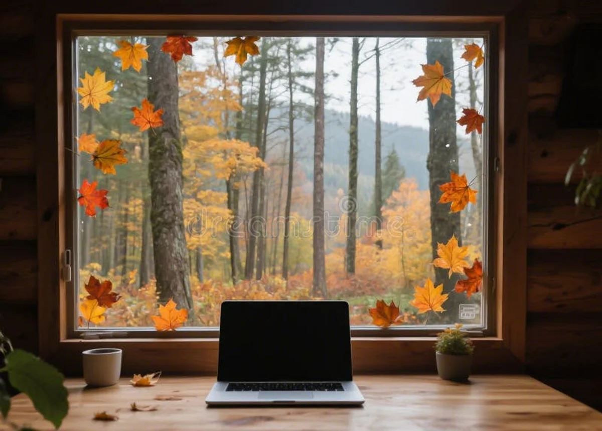 morning light productivity autumn window Czech office