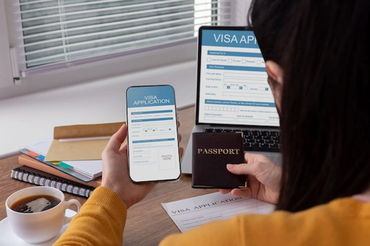 czech family using finance mobile app home