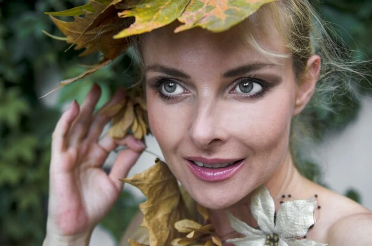 autumn skin dryness woman face close up