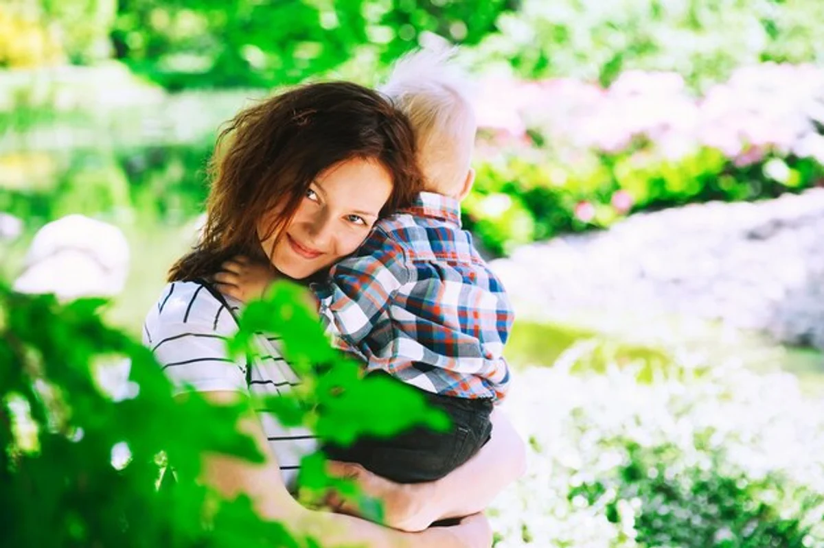 happy family autumn nature trip in Czech Republic forest