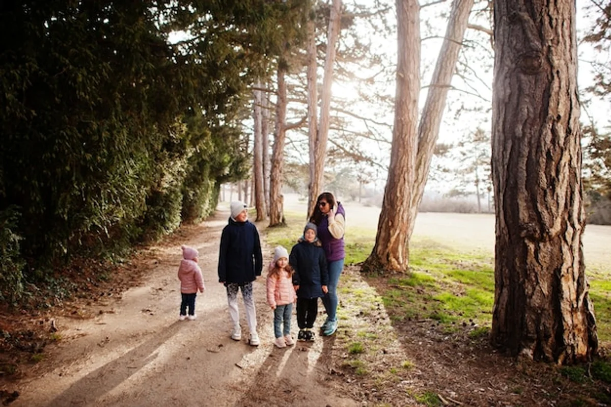 family autumn trip in Czech nature park