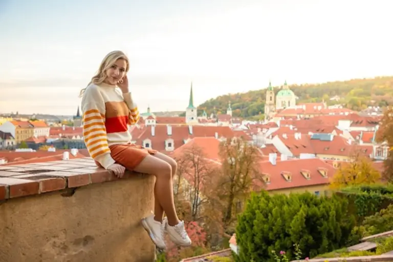 job change autumn office Prague young adult