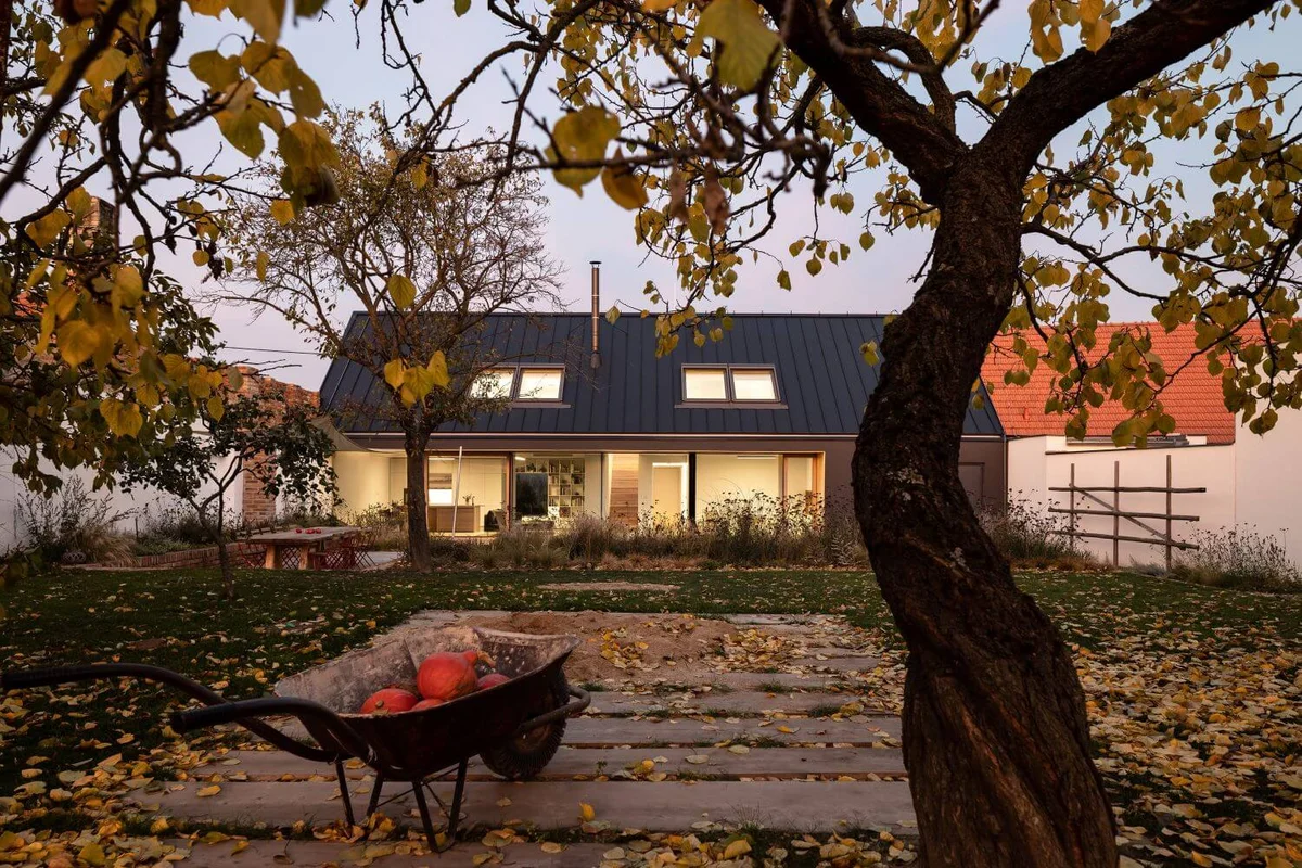 modern czech family saving energy autumn home
