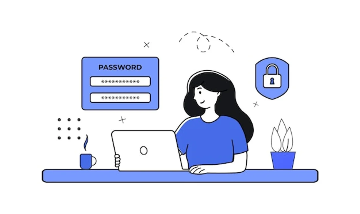 laptop data privacy settings woman