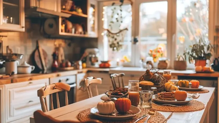 autumn kitchen organization modern cozy